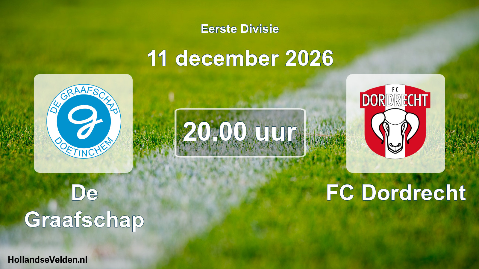 Geplande wedstrijd: De Graafschap - FC Dordrecht (11 december 2026)