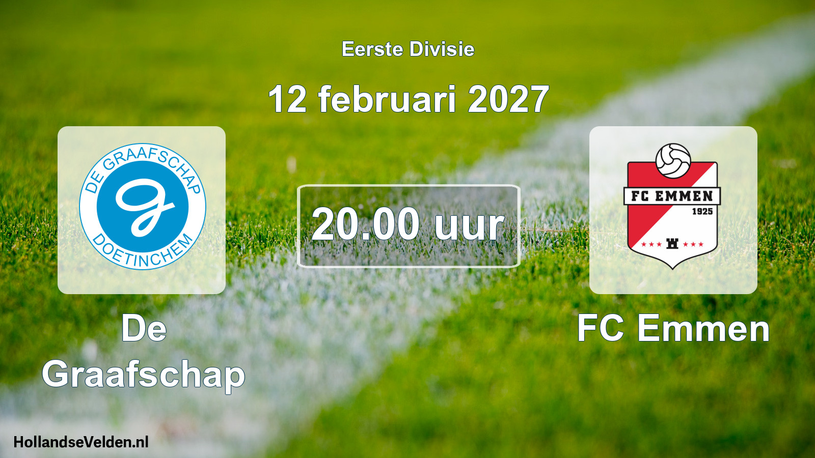 Geplande wedstrijd: De Graafschap - FC Emmen (12 februari 2027)