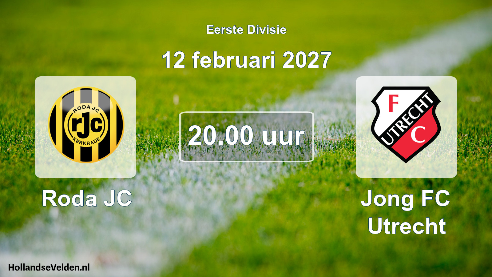 Geplande wedstrijd: Roda JC - Jong FC Utrecht (12 februari 2027)