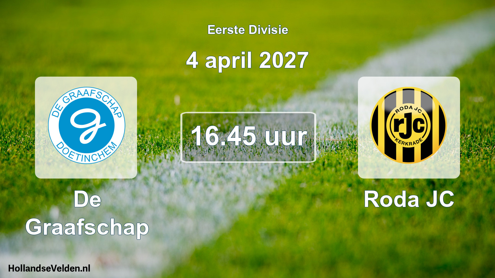 Geplande wedstrijd: De Graafschap - Roda JC (4 april 2027)
