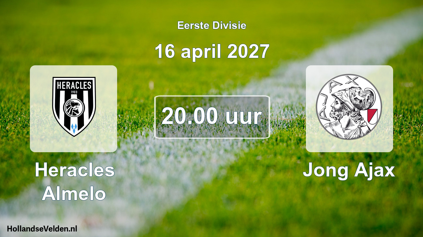 Geplande wedstrijd: Heracles Almelo - Jong Ajax (16 april 2027)