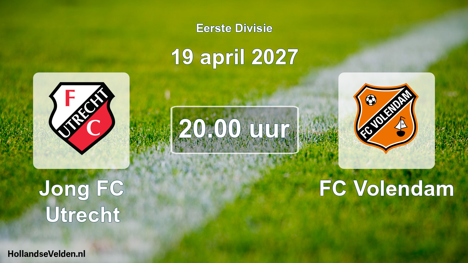 Geplande wedstrijd: Jong FC Utrecht - FC Volendam (19 april 2027)