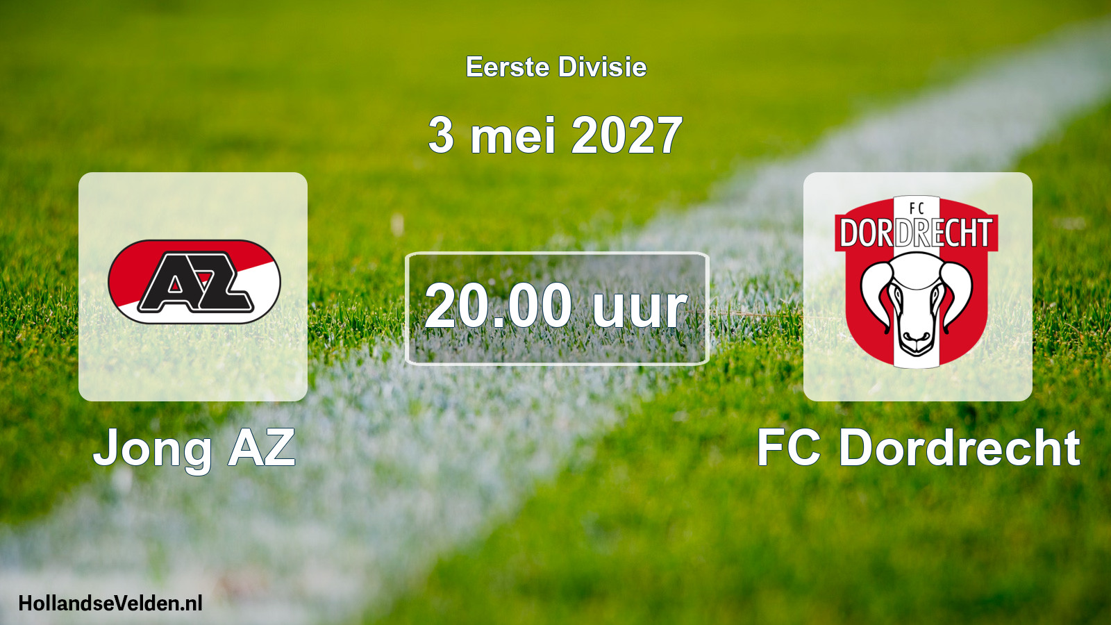 Geplande wedstrijd: Jong AZ - FC Dordrecht (3 mei 2027)