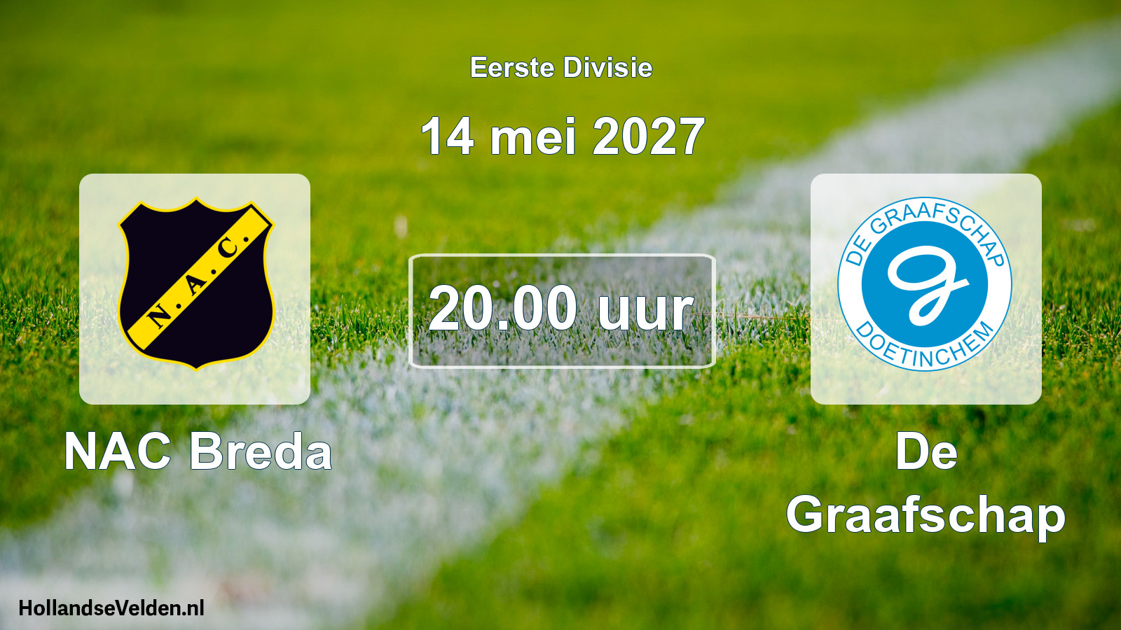 Geplande wedstrijd: NAC Breda - De Graafschap (14 mei 2027)