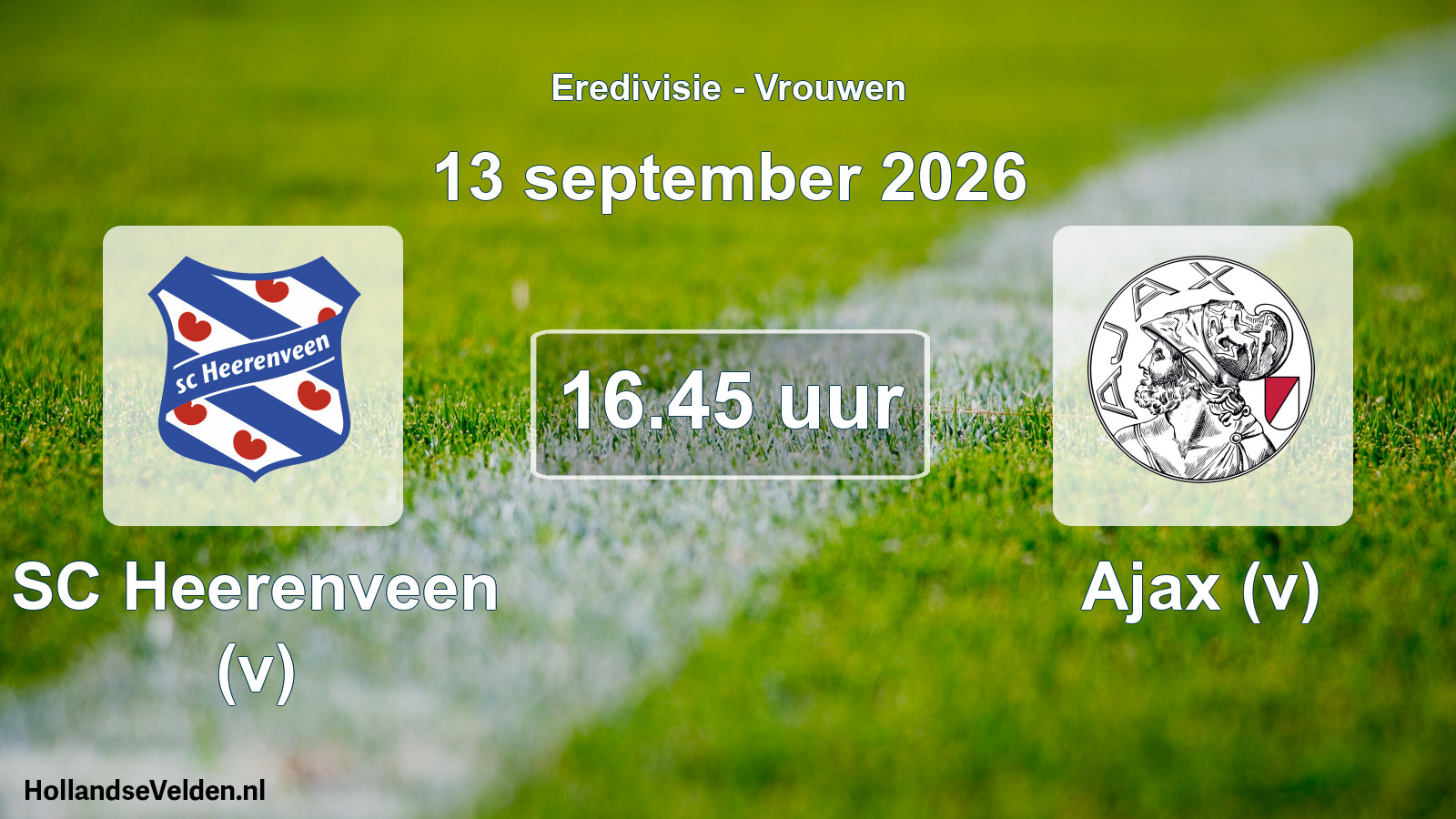 Scheduled Match: SC Heerenveen (v) - Ajax (v) (13 September 2026)