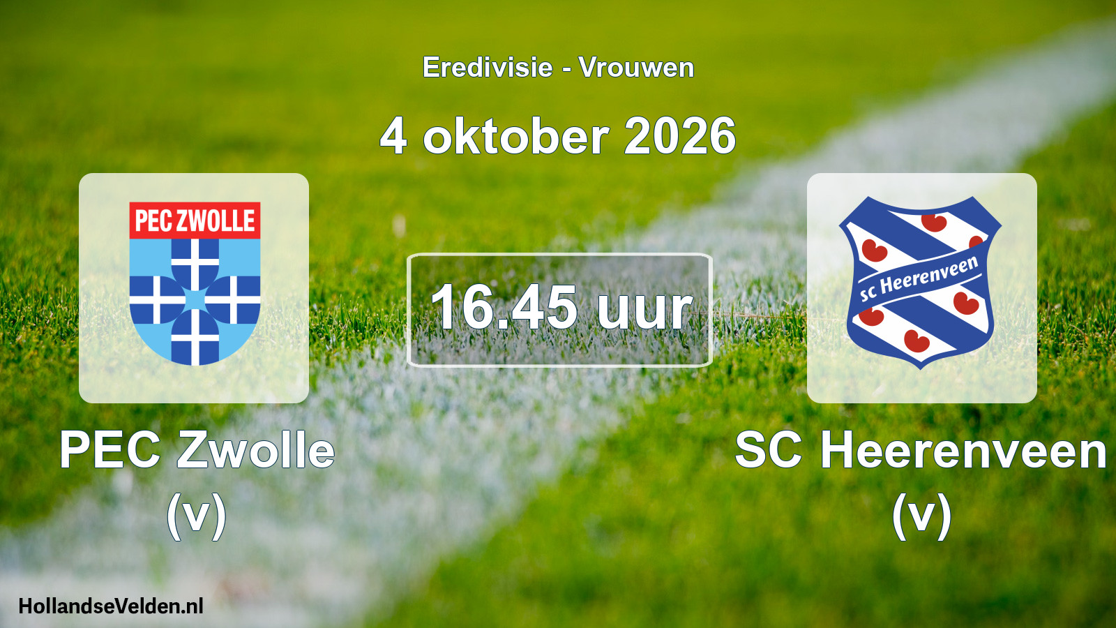 Scheduled Match: PEC Zwolle (v) - SC Heerenveen (v) (4 October 2026)