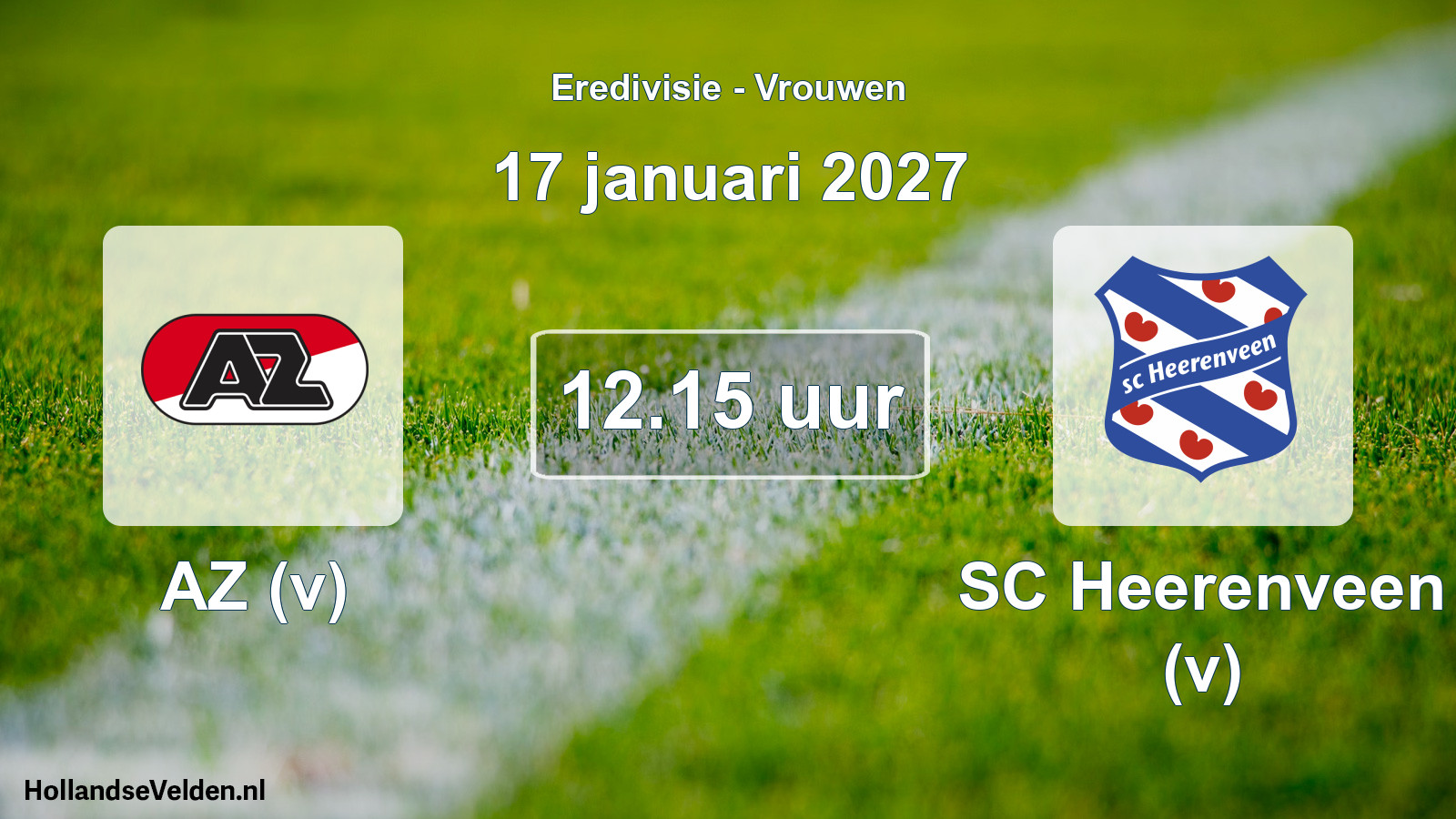 Scheduled Match: AZ (v) - SC Heerenveen (v) (17 January 2027)