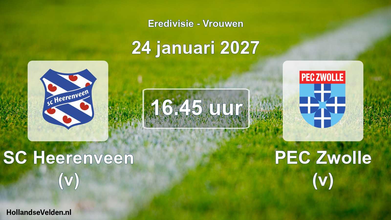 Scheduled Match: SC Heerenveen (v) - PEC Zwolle (v) (24 January 2027)