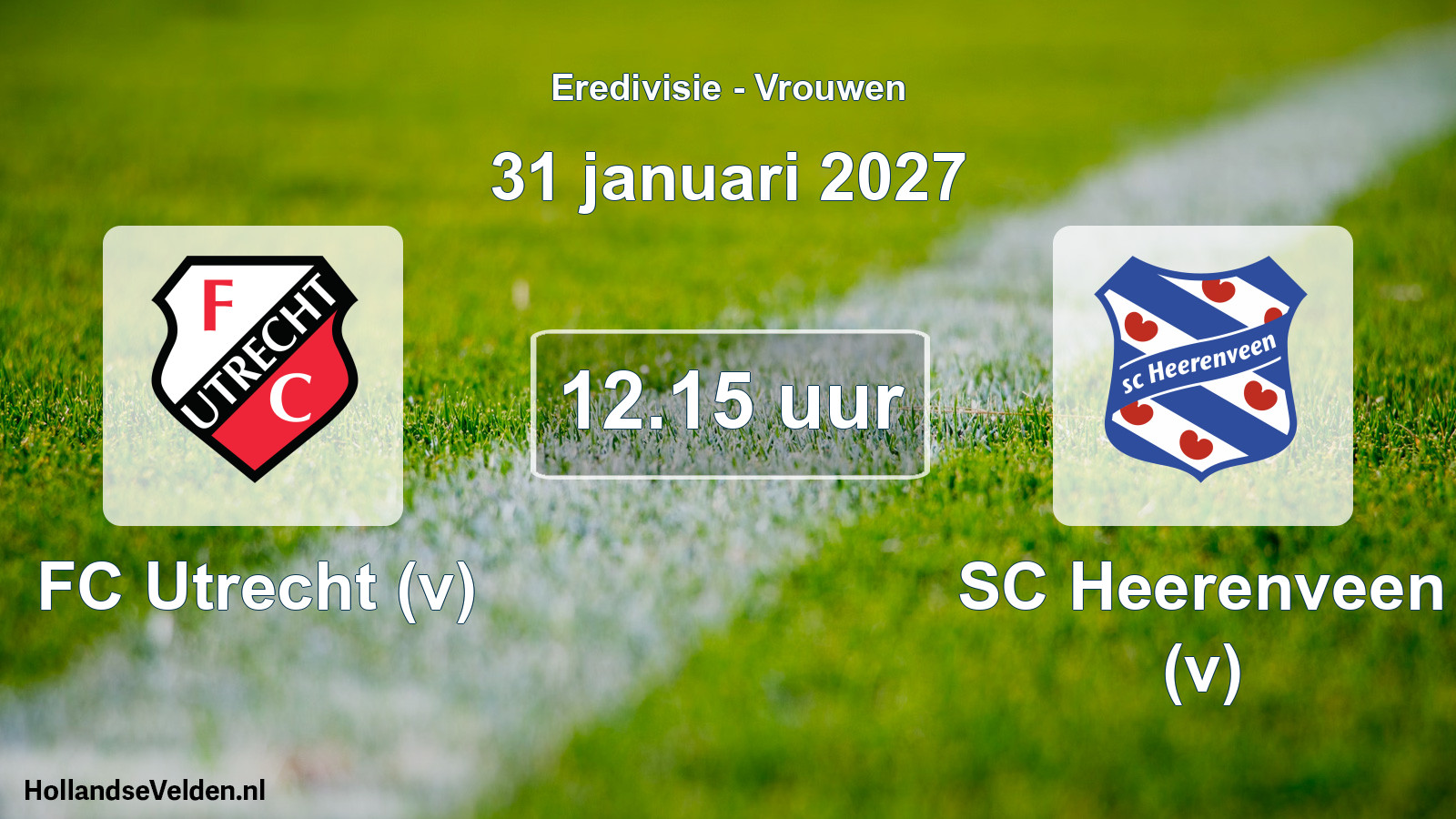 Scheduled Match: FC Utrecht (v) - SC Heerenveen (v) (31 January 2027)