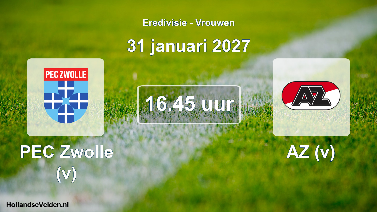 Scheduled Match: PEC Zwolle (v) - AZ (v) (31 January 2027)