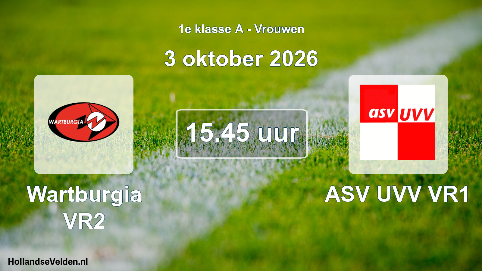 Scheduled Match: Wartburgia VR2 - ASV UVV VR1 (3 October 2026)