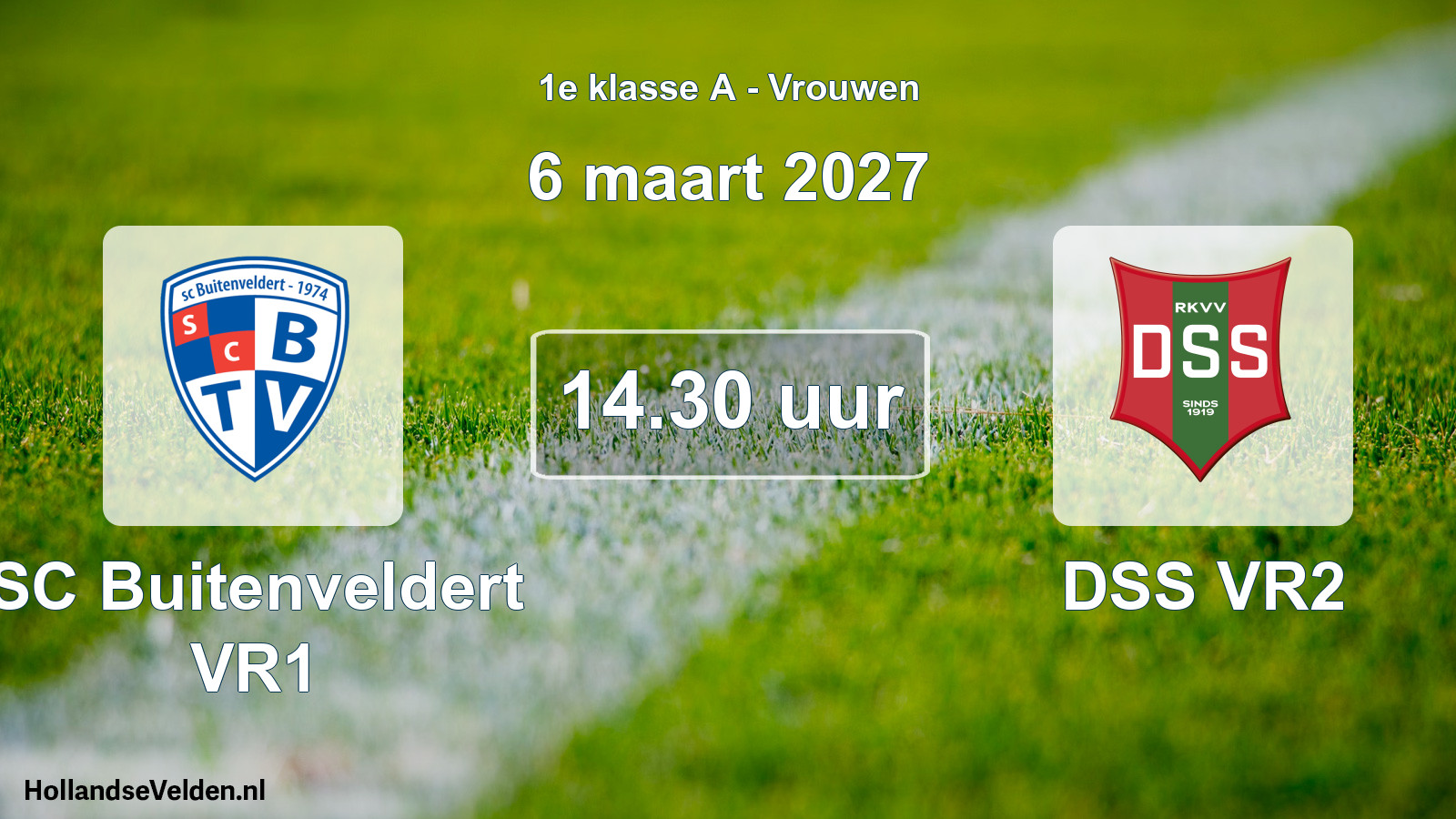 Scheduled Match: SC Buitenveldert VR1 - DSS VR2 (6 March 2027)