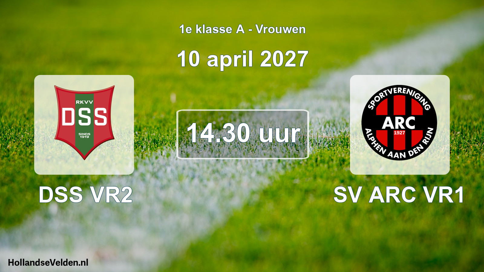 Geplande wedstrijd: DSS VR2 - SV ARC VR1 (10 april 2027)