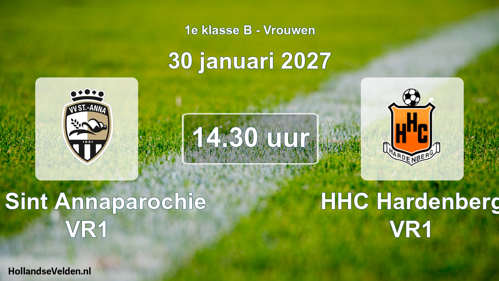 Geplande wedstrijd: VV Sint Annaparochie VR1 - HHC Hardenberg VR1 (30 januari 2027)