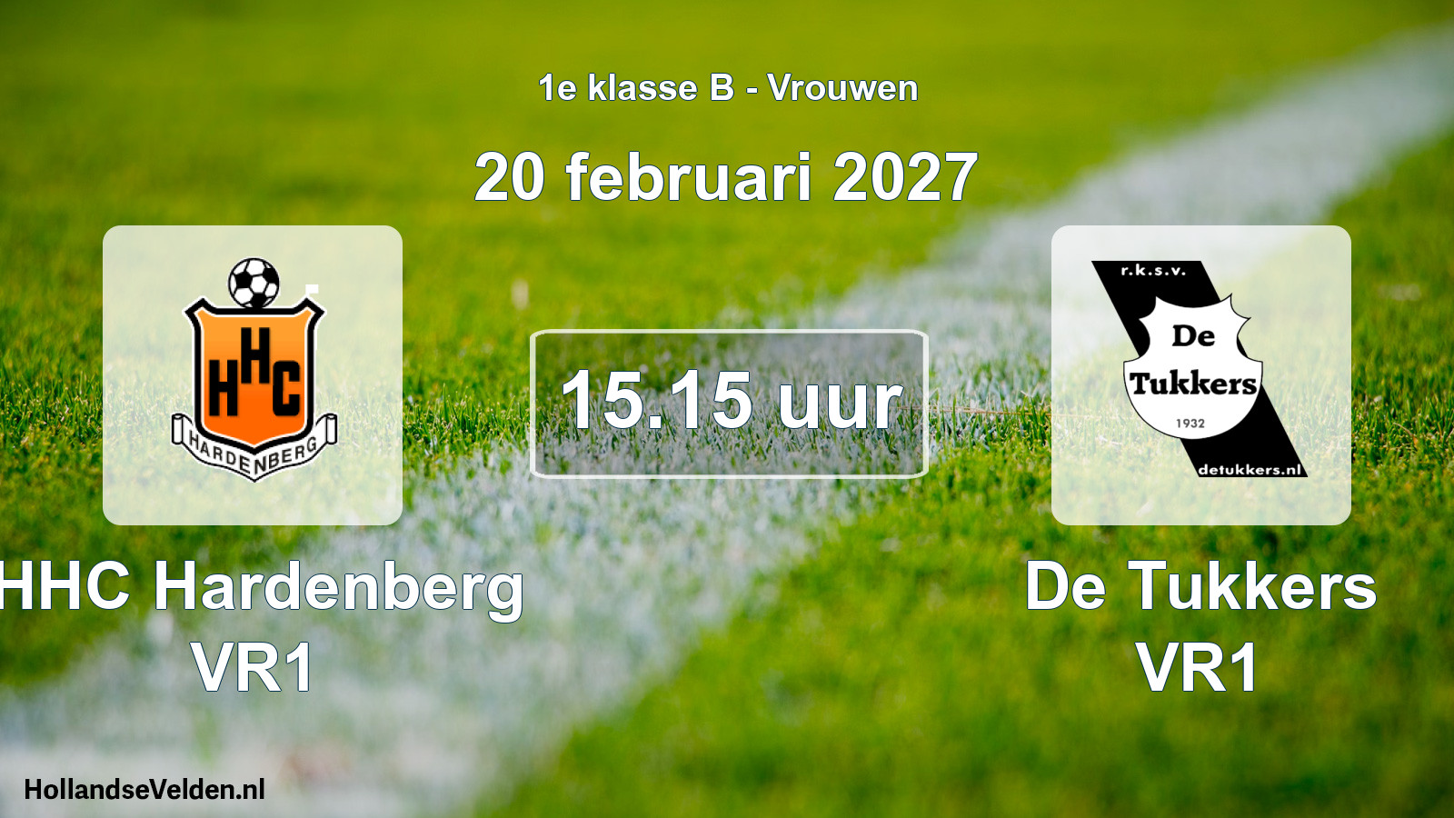 Geplande wedstrijd: HHC Hardenberg VR1 - De Tukkers VR1 (20 februari 2027)