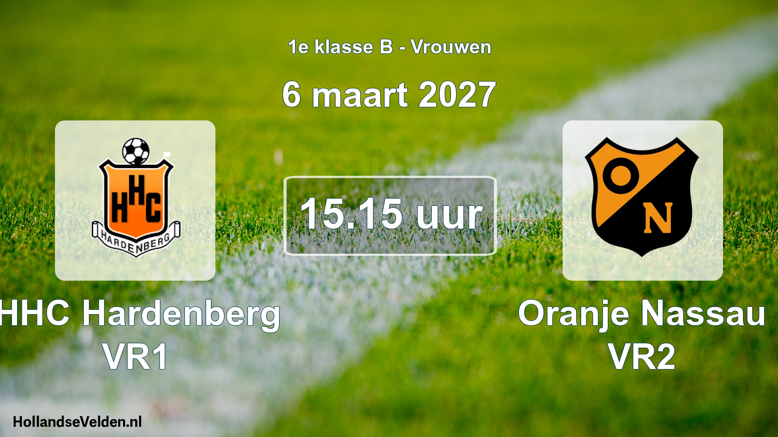 Geplande wedstrijd: HHC Hardenberg VR1 - Oranje Nassau VR2 (6 maart 2027)