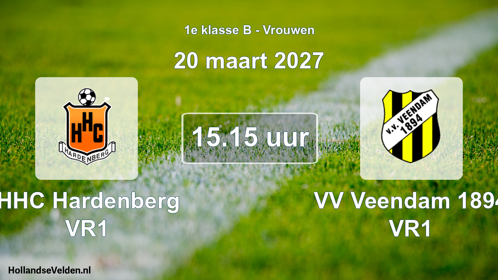 Geplande wedstrijd: HHC Hardenberg VR1 - VV Veendam 1894 VR1 (20 maart 2027)