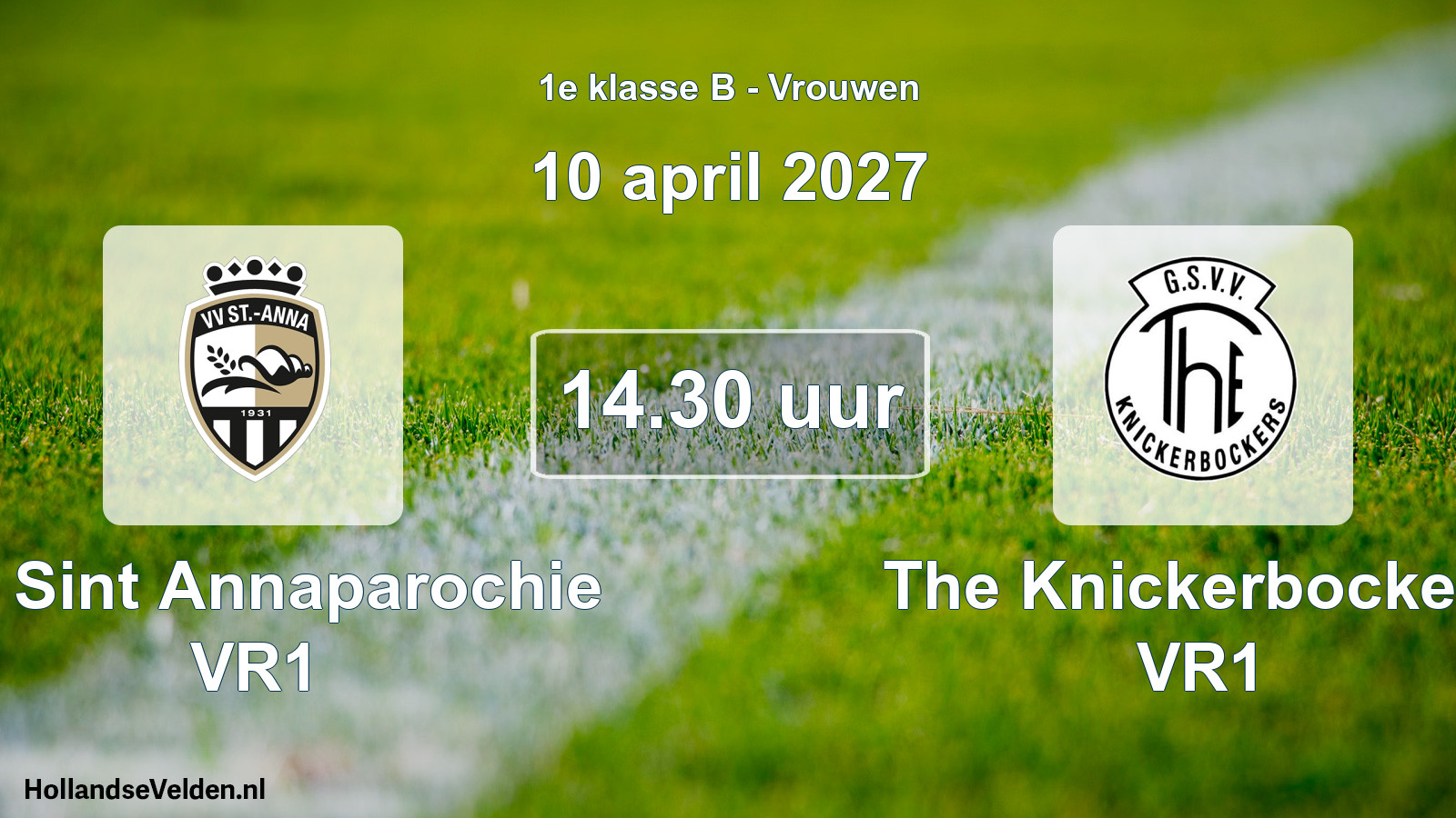 Geplande wedstrijd: VV Sint Annaparochie VR1 - The Knickerbockers VR1 (10 april 2027)