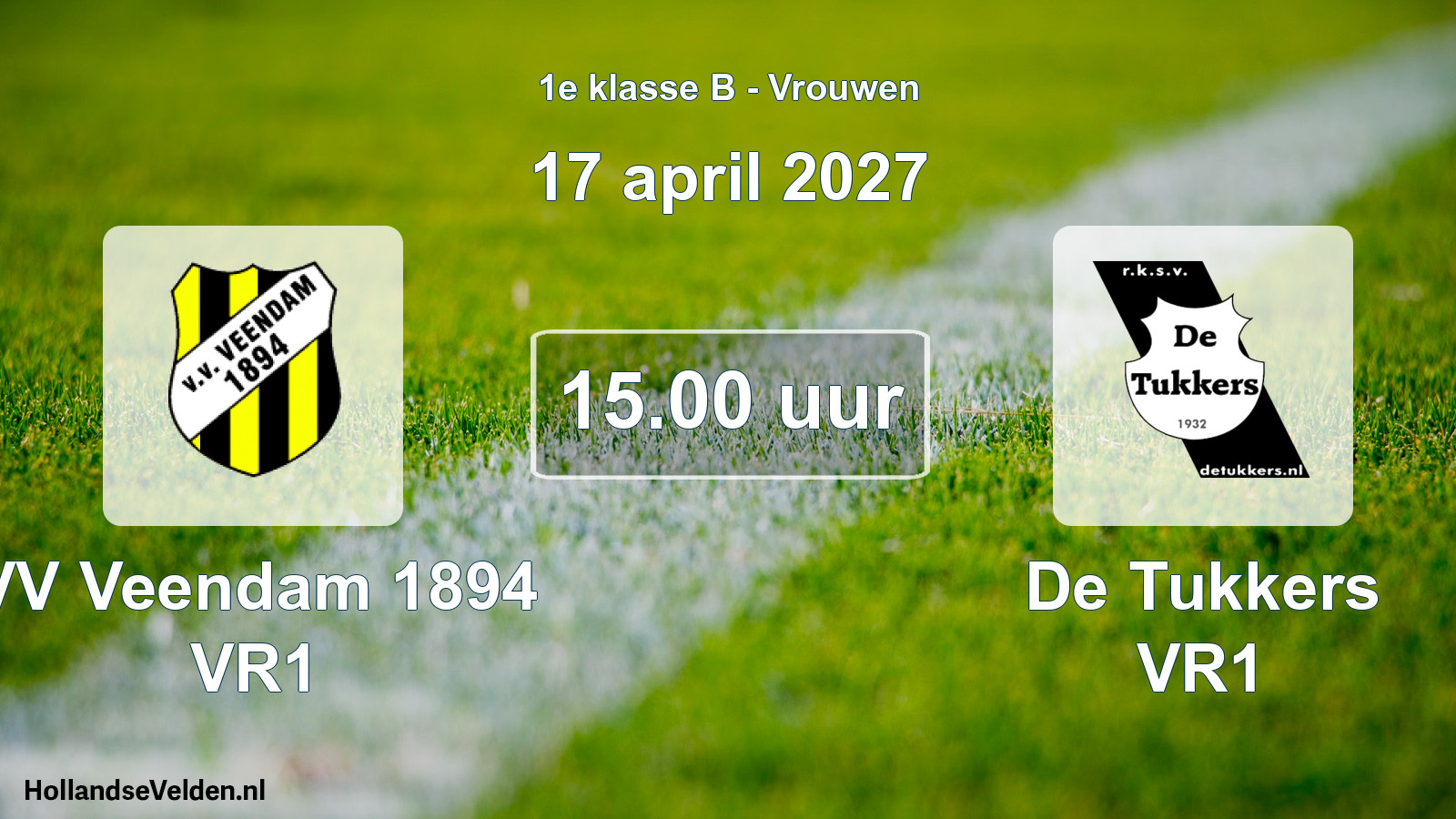 Geplande wedstrijd: VV Veendam 1894 VR1 - De Tukkers VR1 (17 april 2027)