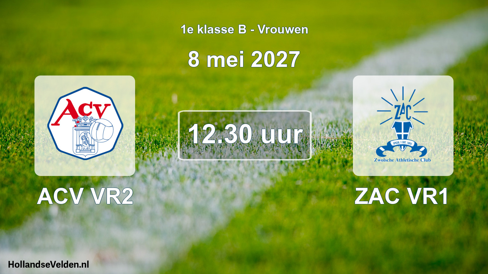 Geplande wedstrijd: ACV VR2 - ZAC VR1 (8 mei 2027)