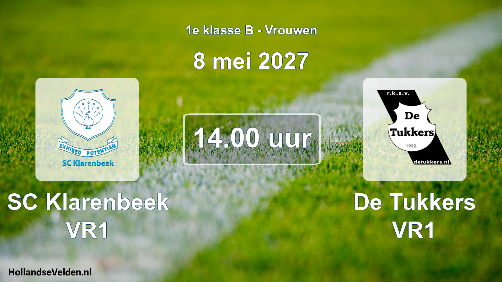 Geplande wedstrijd: SC Klarenbeek VR1 - De Tukkers VR1 (8 mei 2027)