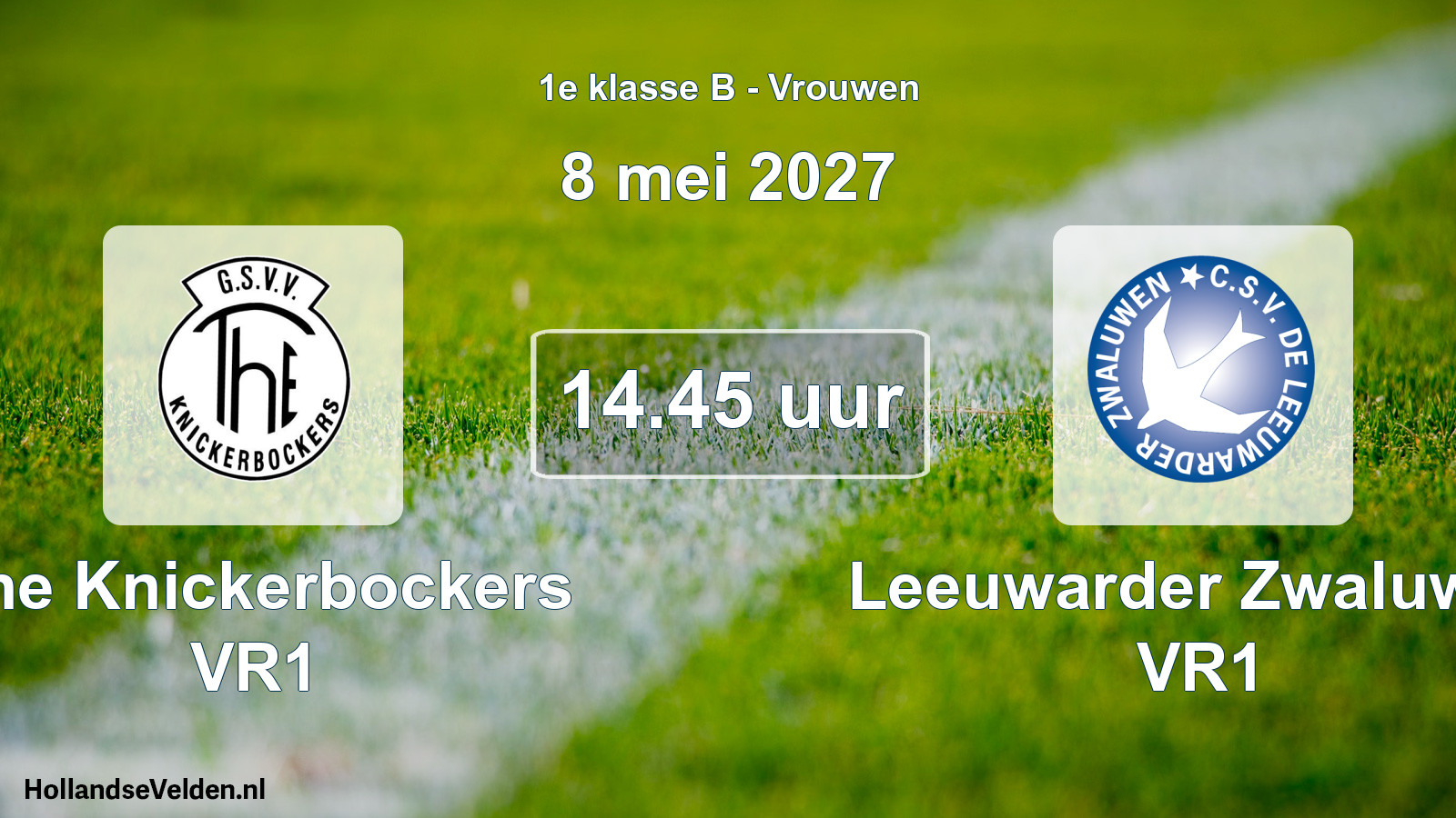 Geplande wedstrijd: The Knickerbockers VR1 - Leeuwarder Zwaluwen VR1 (8 mei 2027)