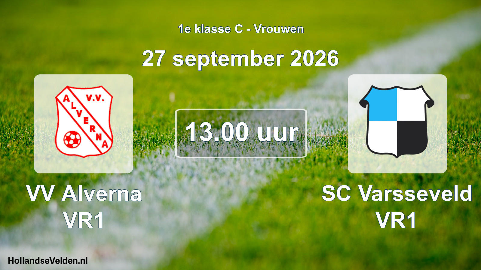 Geplande wedstrijd: VV Alverna VR1 - SC Varsseveld VR1 (27 september 2026)