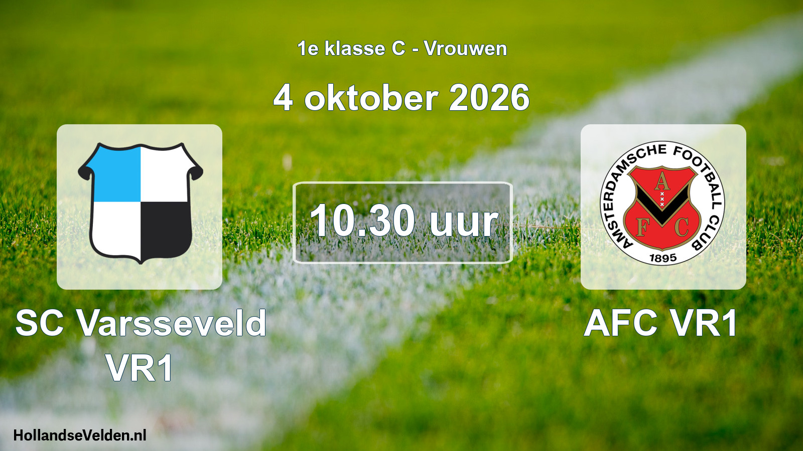 Scheduled Match: SC Varsseveld VR1 - AFC VR1 (4 October 2026)