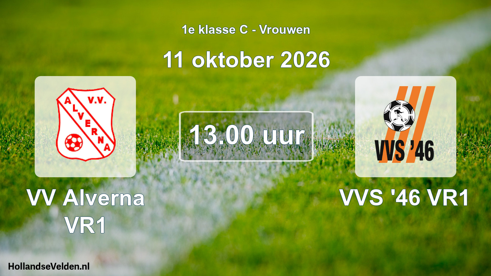 Geplande wedstrijd: VV Alverna VR1 - VVS '46 VR1 (11 oktober 2026)