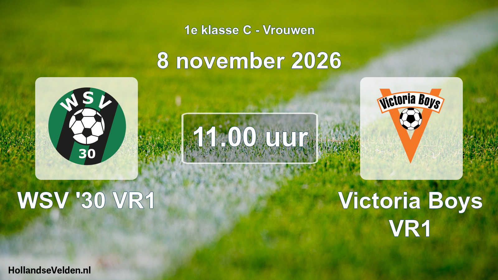 Geplande wedstrijd: WSV '30 VR1 - Victoria Boys VR1 (8 november 2026)