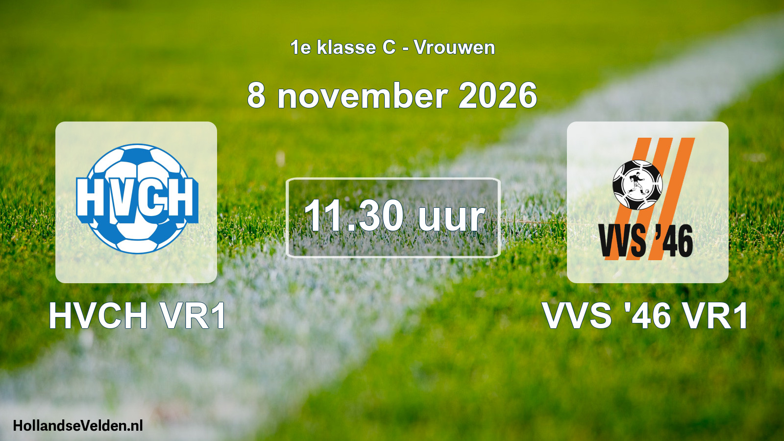 Geplande wedstrijd: HVCH VR1 - VVS '46 VR1 (8 november 2026)