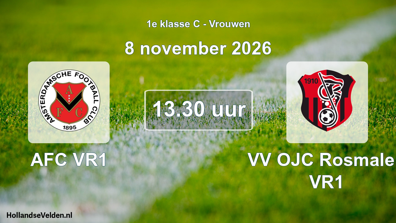 Scheduled Match: AFC VR1 - VV OJC Rosmalen VR1 (8 November 2026)