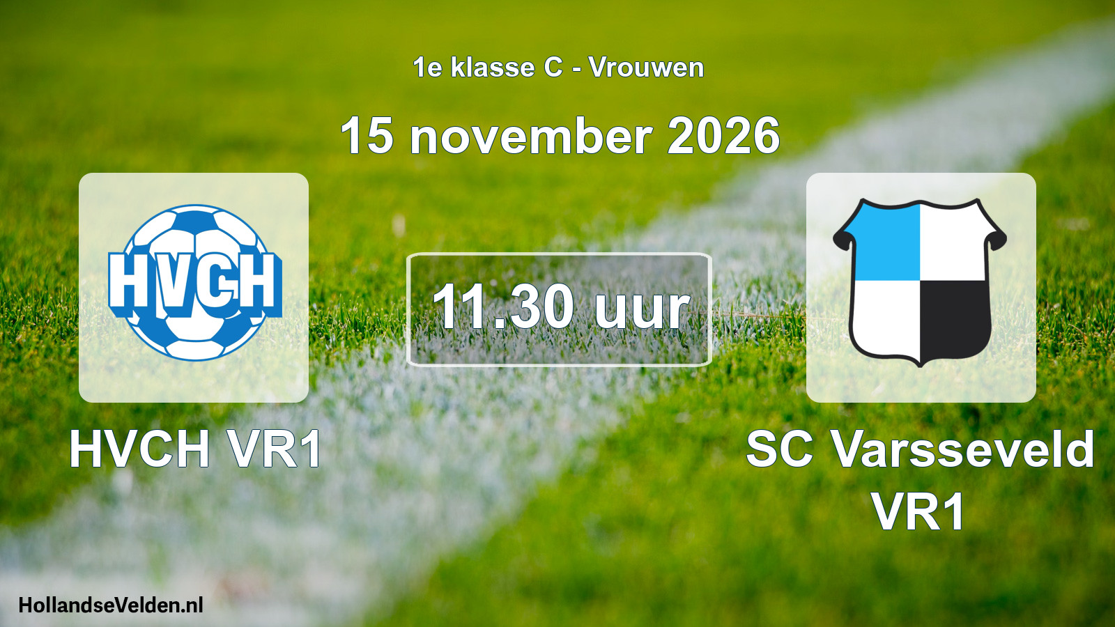 Geplande wedstrijd: HVCH VR1 - SC Varsseveld VR1 (15 november 2026)