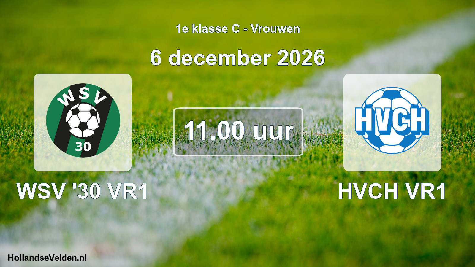 Geplande wedstrijd: WSV '30 VR1 - HVCH VR1 (6 december 2026)