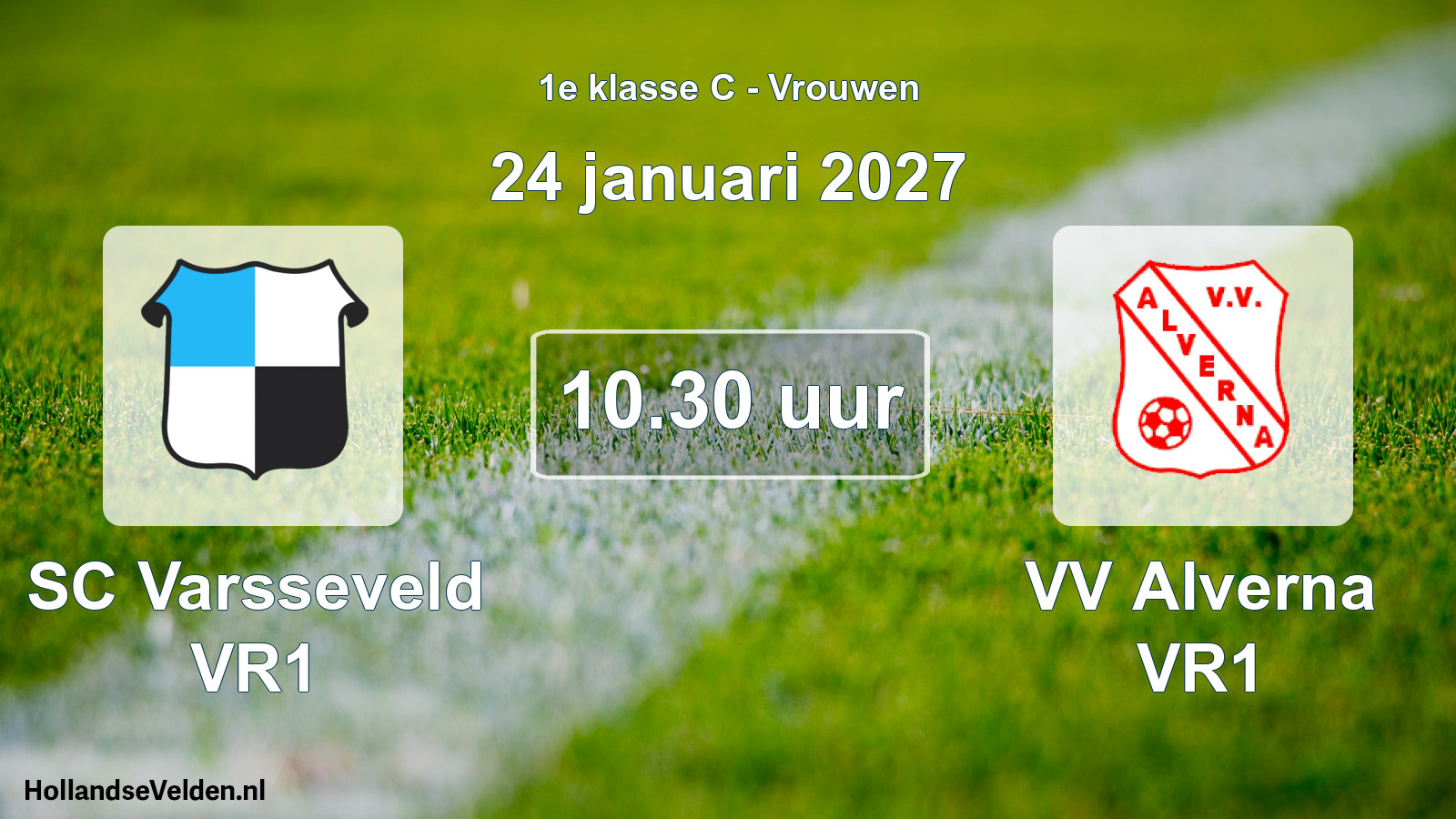 Geplande wedstrijd: SC Varsseveld VR1 - VV Alverna VR1 (24 januari 2027)