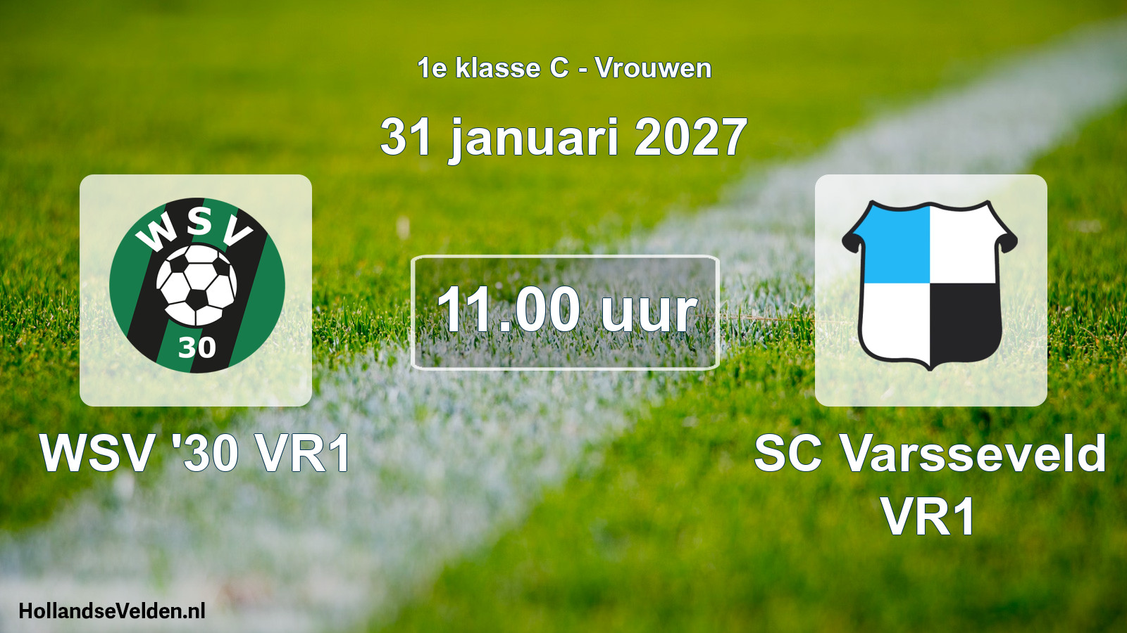 Geplande wedstrijd: WSV '30 VR1 - SC Varsseveld VR1 (31 januari 2027)