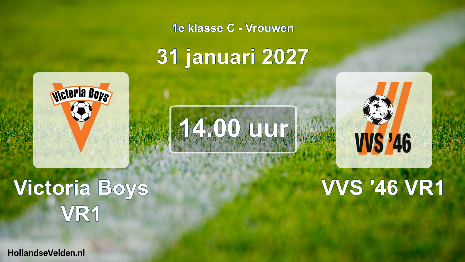 Geplande wedstrijd: Victoria Boys VR1 - VVS '46 VR1 (31 januari 2027)