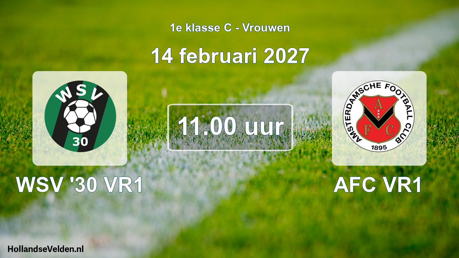 Geplande wedstrijd: WSV '30 VR1 - AFC VR1 (14 februari 2027)