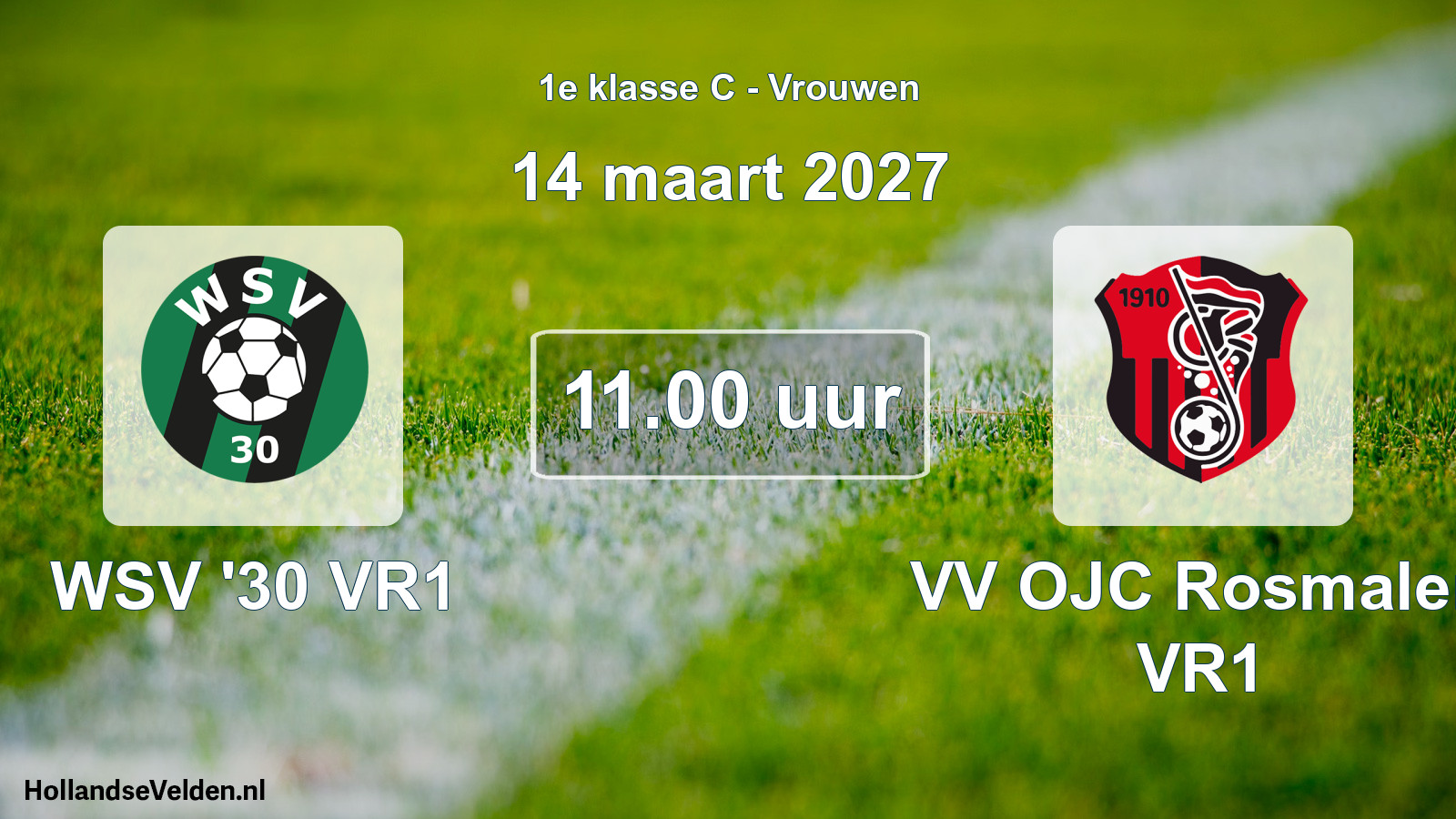 Geplande wedstrijd: WSV '30 VR1 - VV OJC Rosmalen VR1 (14 maart 2027)