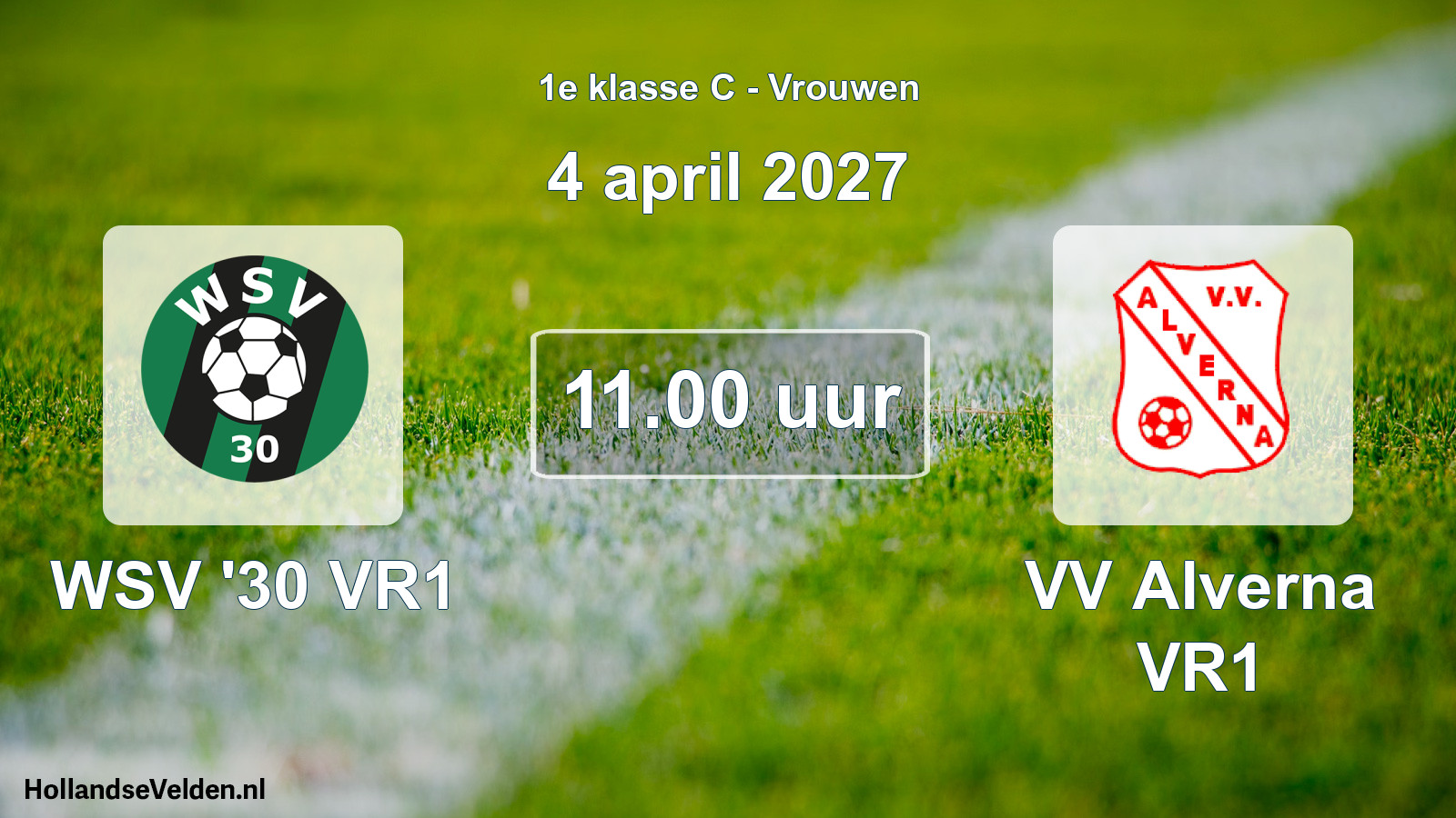 Geplande wedstrijd: WSV '30 VR1 - VV Alverna VR1 (4 april 2027)