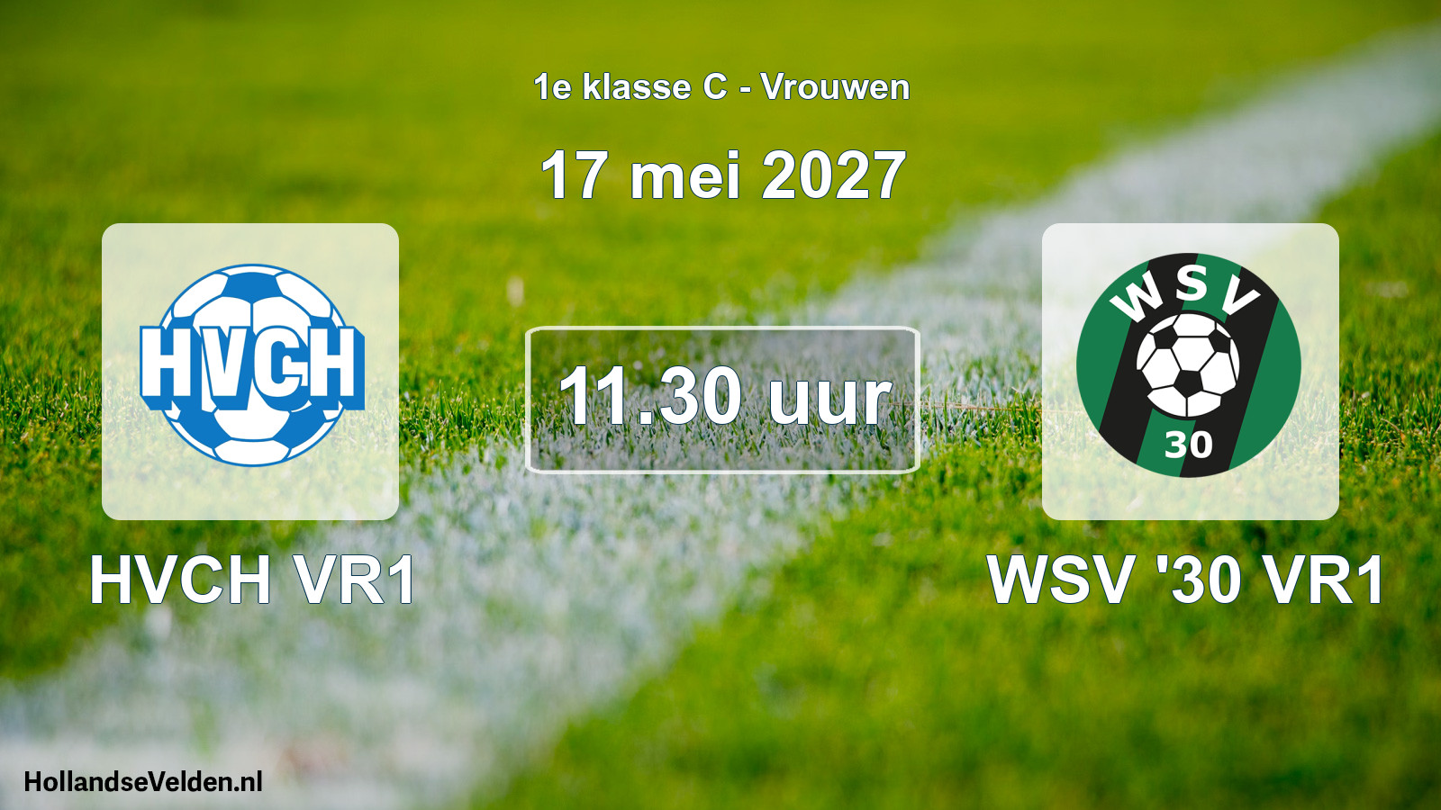 Geplande wedstrijd: HVCH VR1 - WSV '30 VR1 (17 mei 2027)