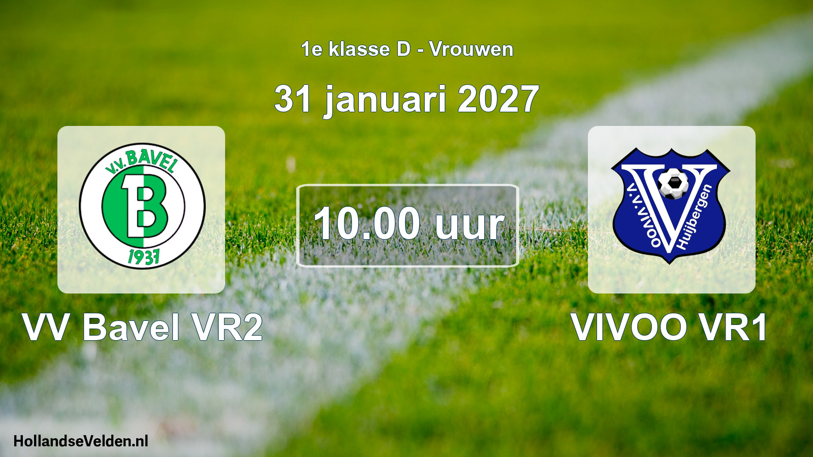 Geplande wedstrijd: VV Bavel VR2 - VIVOO VR1 (31 januari 2027)