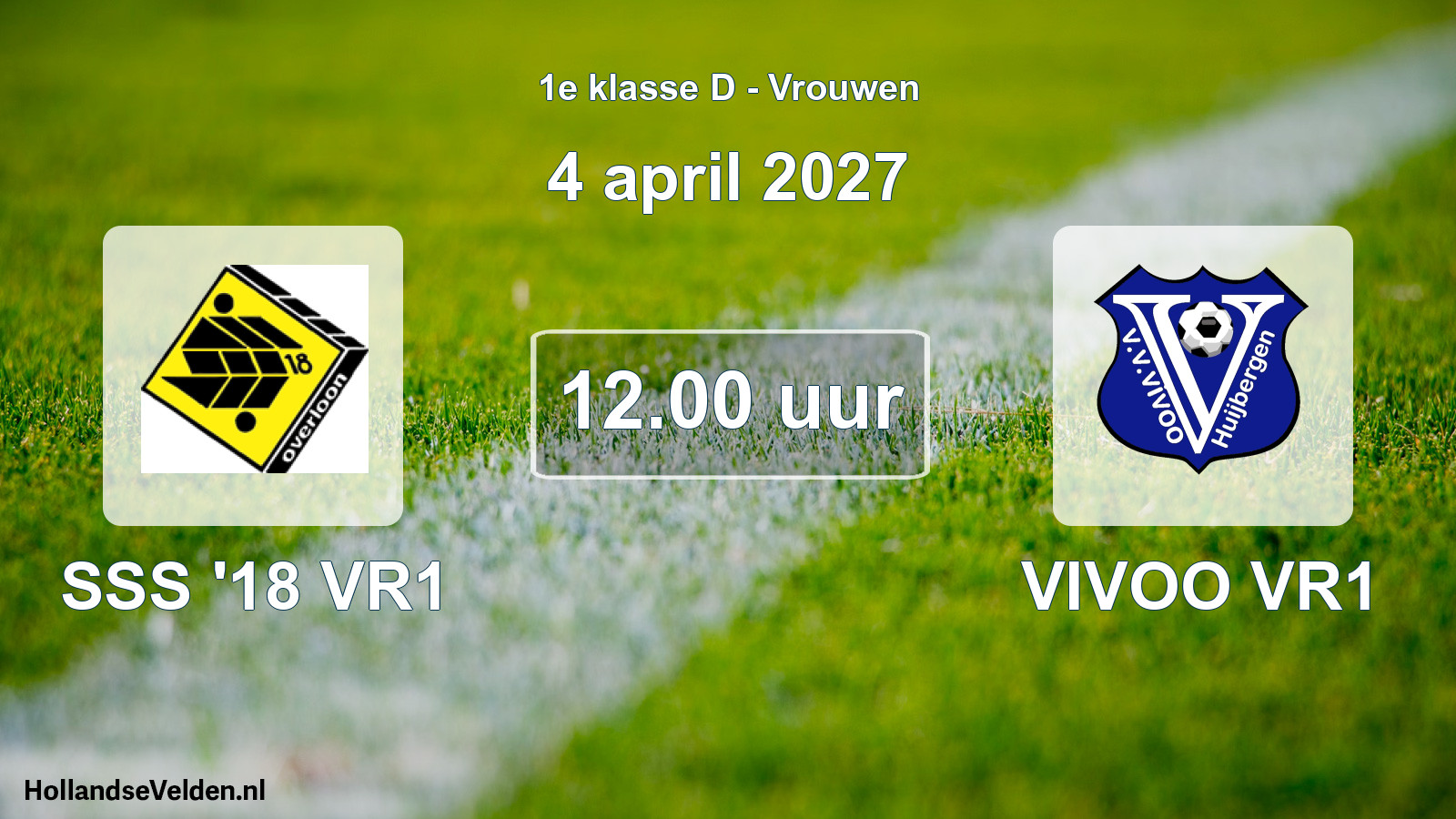 Geplande wedstrijd: SSS '18 VR1 - VIVOO VR1 (4 april 2027)