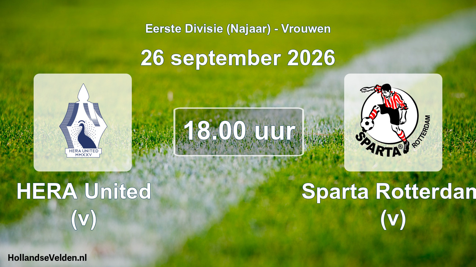 Geplande wedstrijd: HERA United (v) - Sparta Rotterdam (v) (26 september 2026)