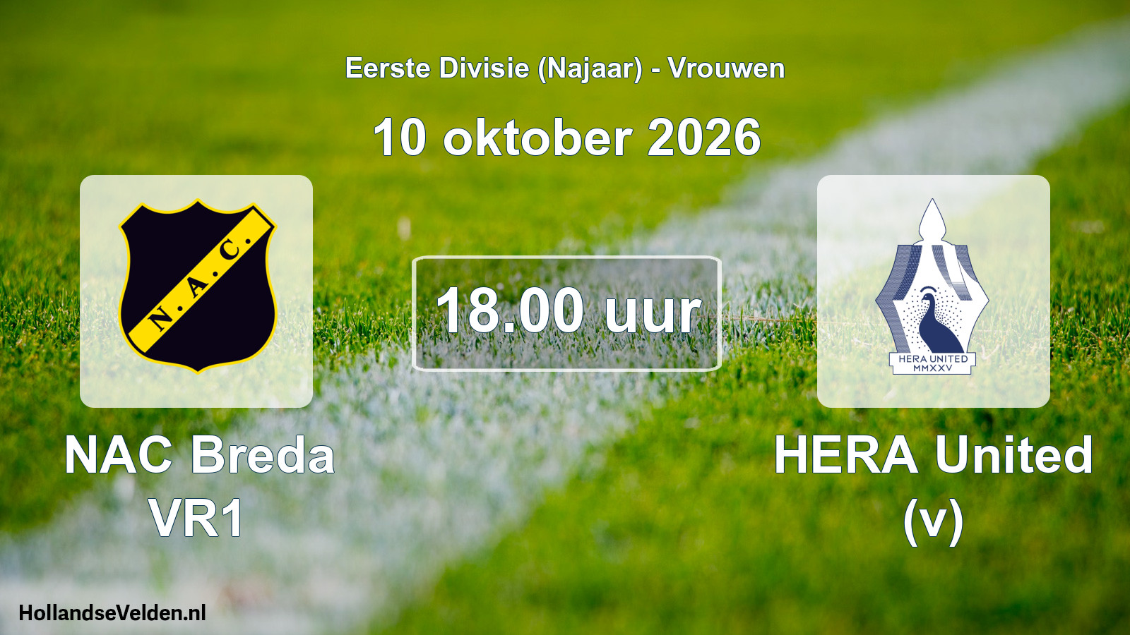 Geplande wedstrijd: NAC Breda VR1 - HERA United (v) (10 oktober 2026)