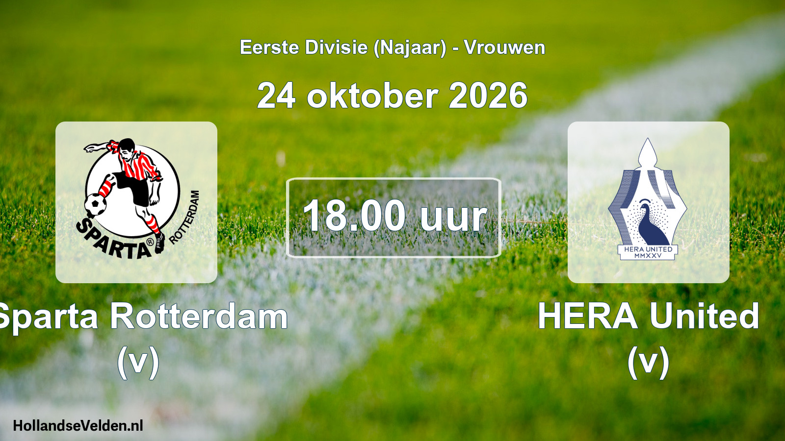 Geplande wedstrijd: Sparta Rotterdam (v) - HERA United (v) (24 oktober 2026)