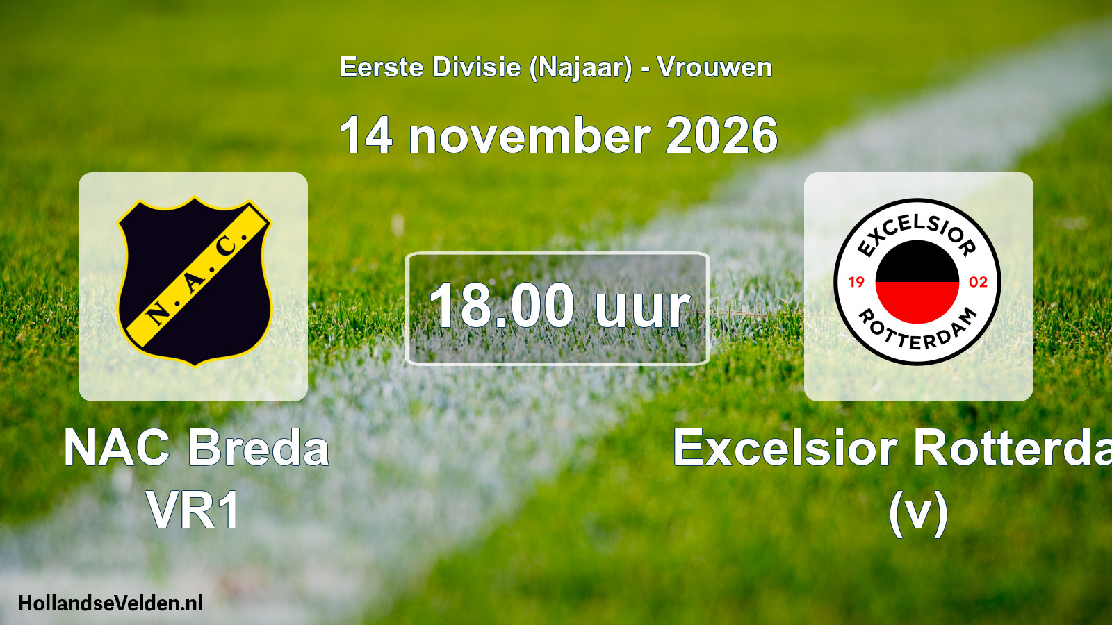 Scheduled Match: NAC Breda VR1 - Excelsior Rotterdam (v) (14 November 2026)