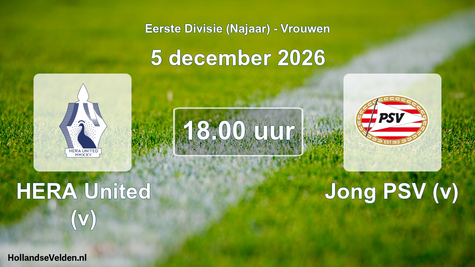 Scheduled Match: HERA United (v) - Jong PSV (v) (5 December 2026)