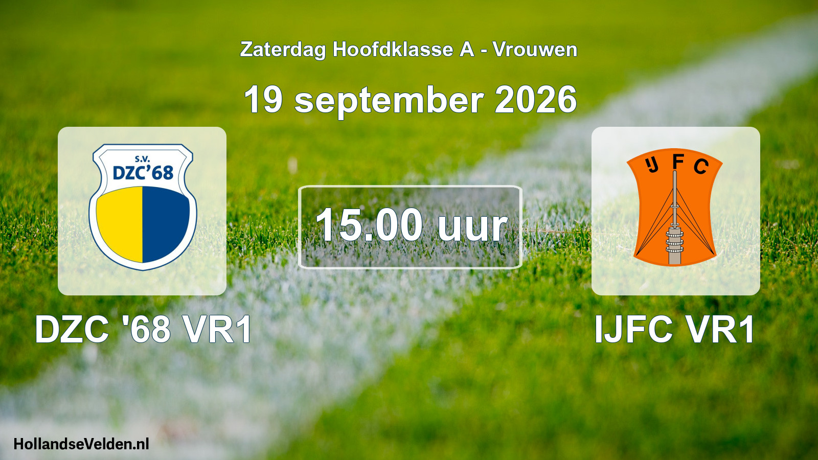 Geplande wedstrijd: DZC '68 VR1 - IJFC VR1 (19 september 2026)
