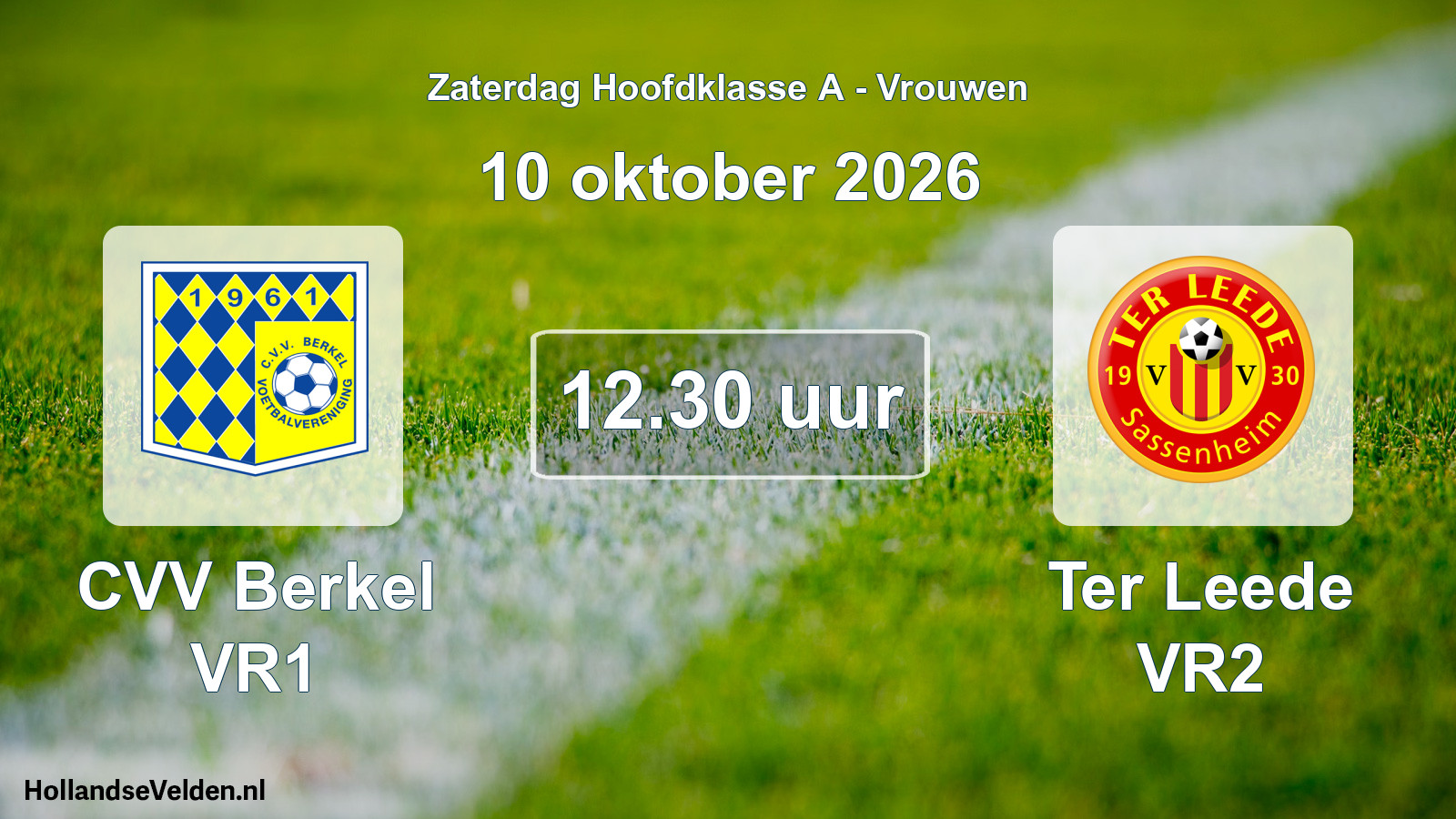 Geplande wedstrijd: CVV Berkel VR1 - Ter Leede VR2 (10 oktober 2026)
